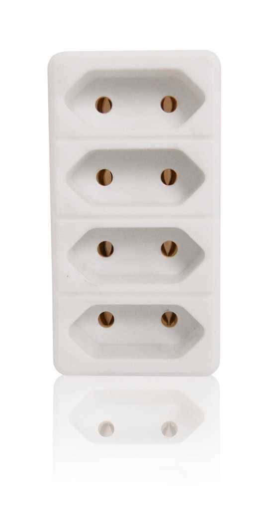 Multistecker 4x Euro weiß