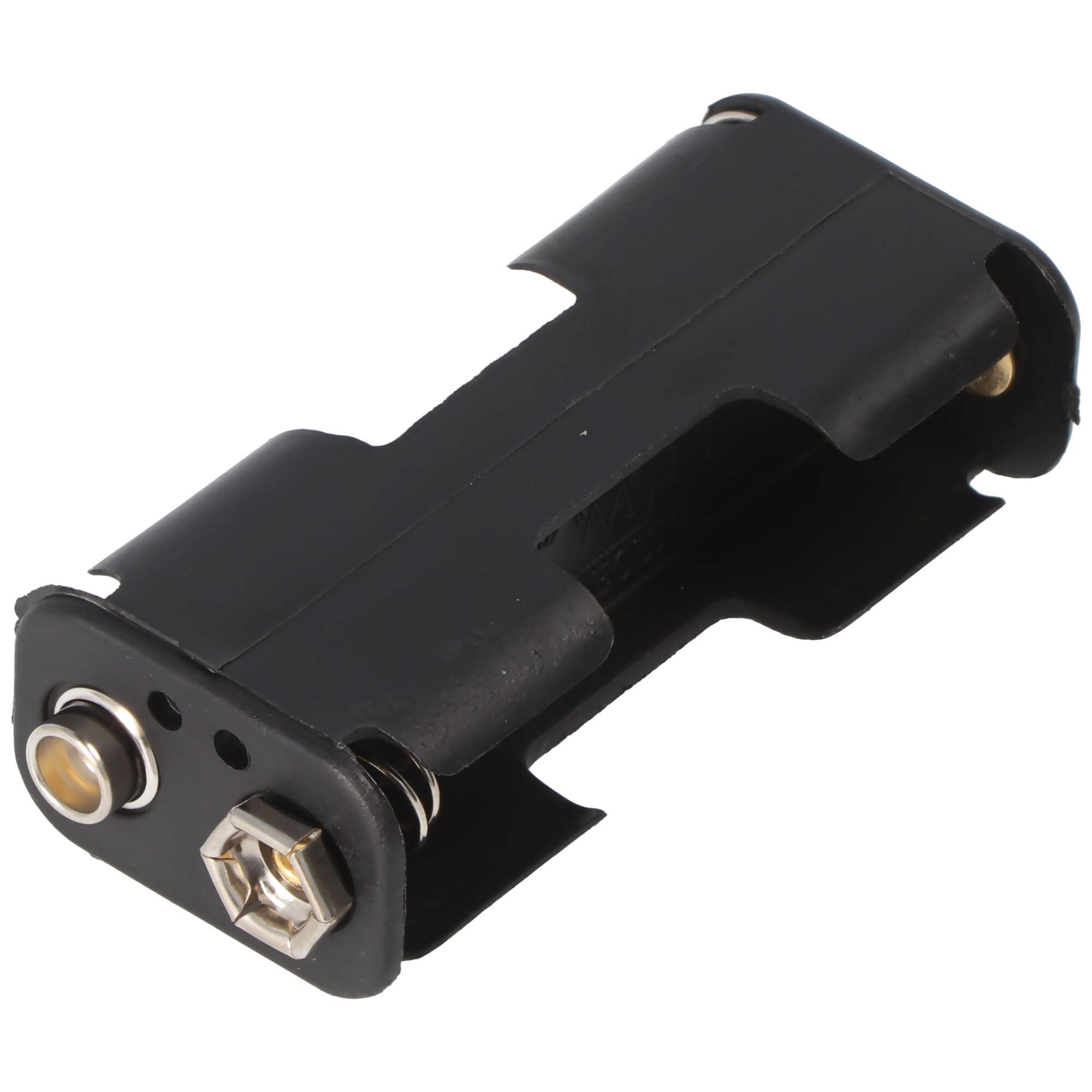 Batteriehalter für 2x Mignon mit Druckknopf – Batterie Halterung Elektronik (Kunststoff)