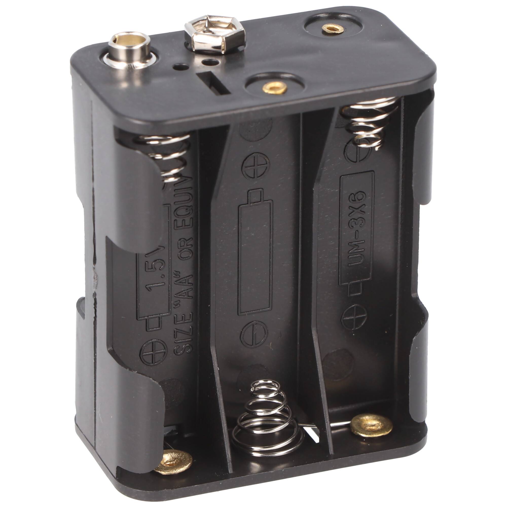 Batteriehalter für 6x Mignon mit Druckknopf