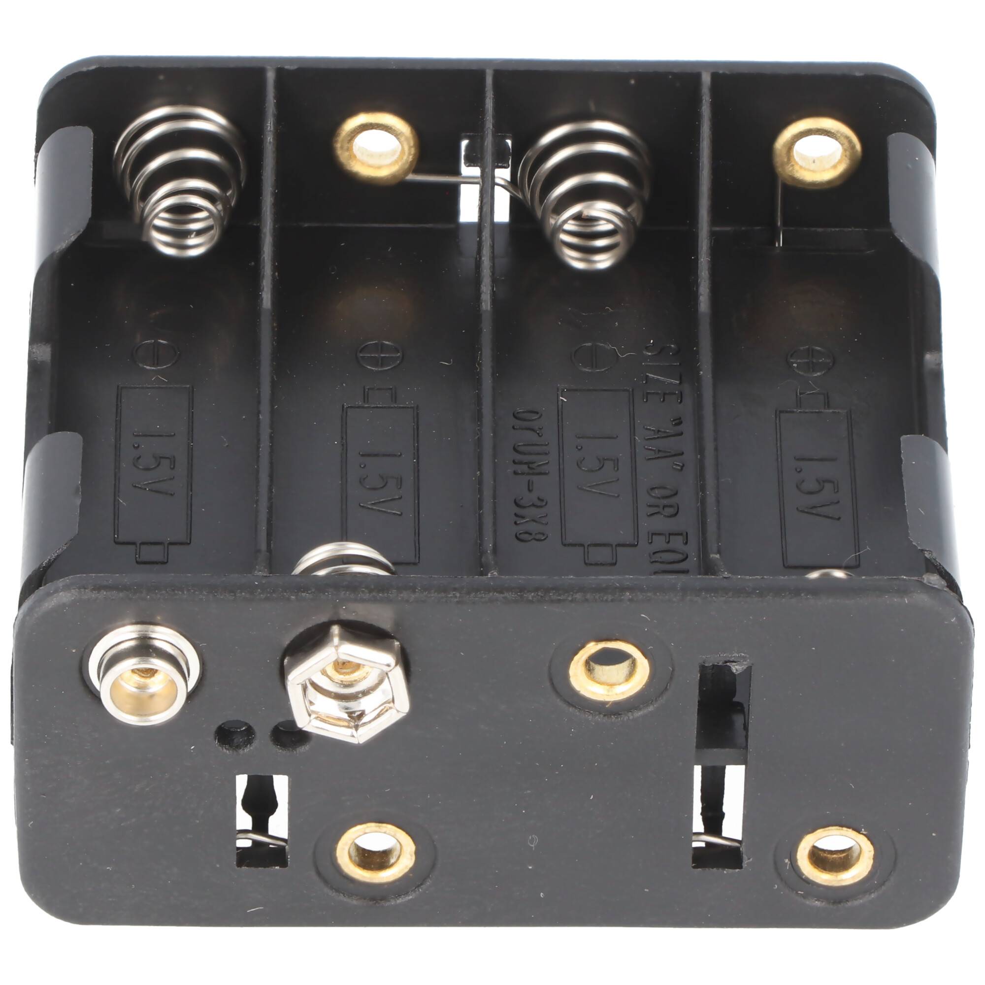 Batteriehalter für 8x Mignon mit Druckknopf für Serienschaltung