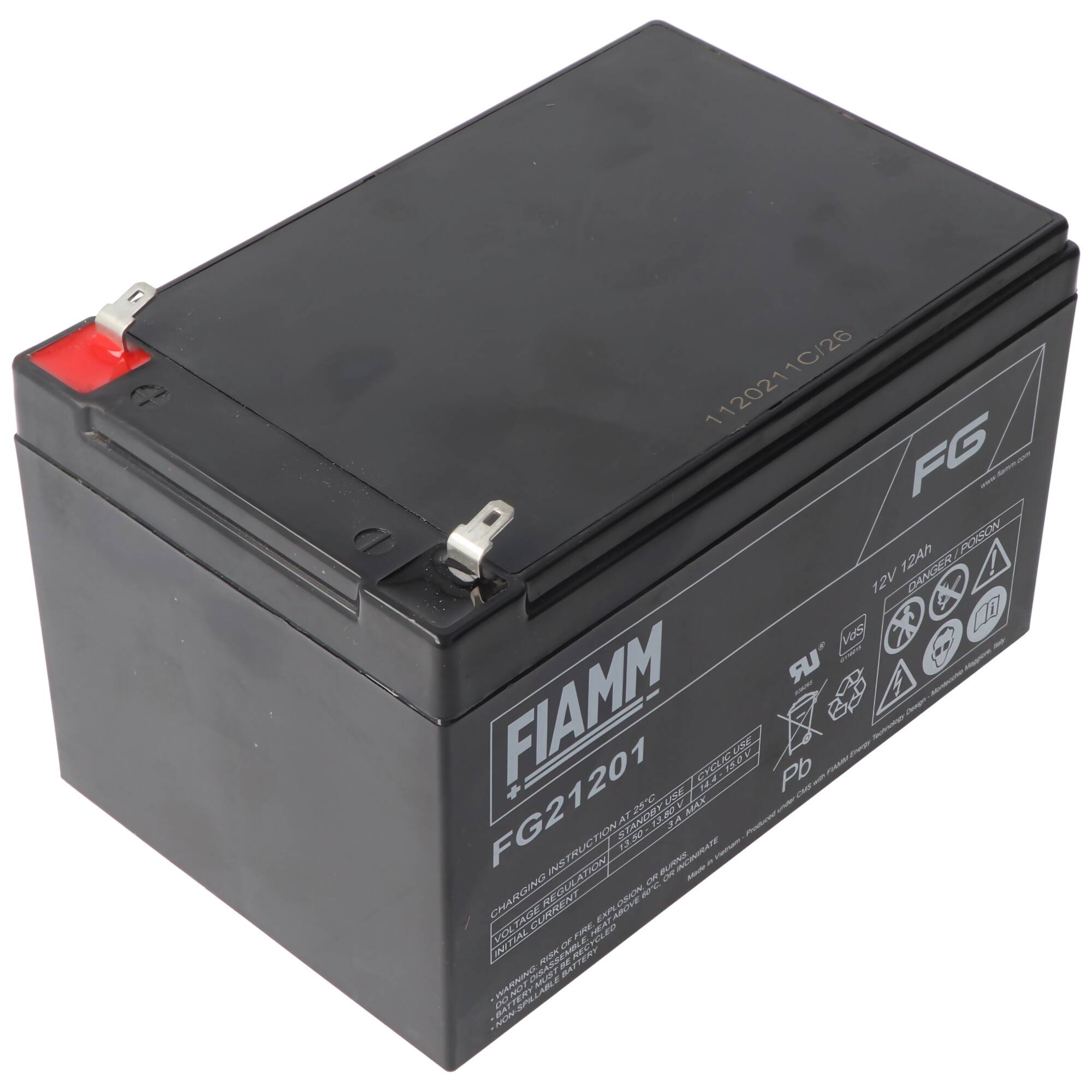 Fiamm FG21201 12V 12Ah Bleiakku AGM Blei Gel Akku