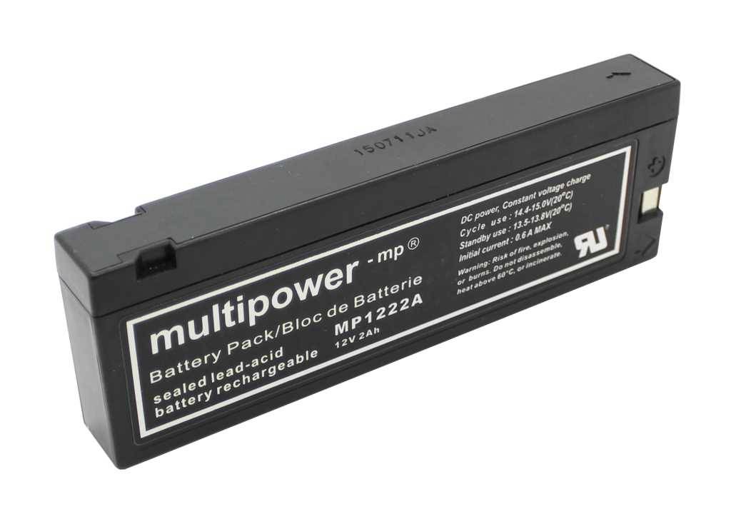 Multipower MP1222A 12V 2,2Ah ersetzt LC-SA122R3BG Bleiakku AGM Blei Gel Akku