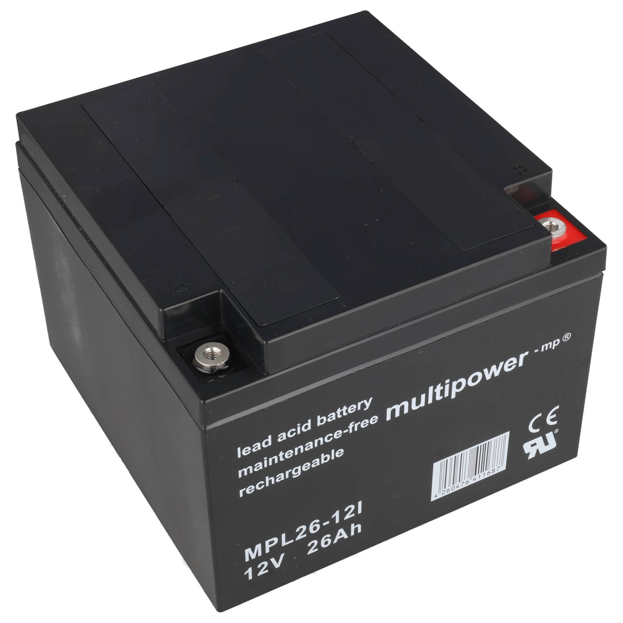 Multipower MPL26-12 12V 26Ah Long Life Bleiakku AGM Blei Gel Akku