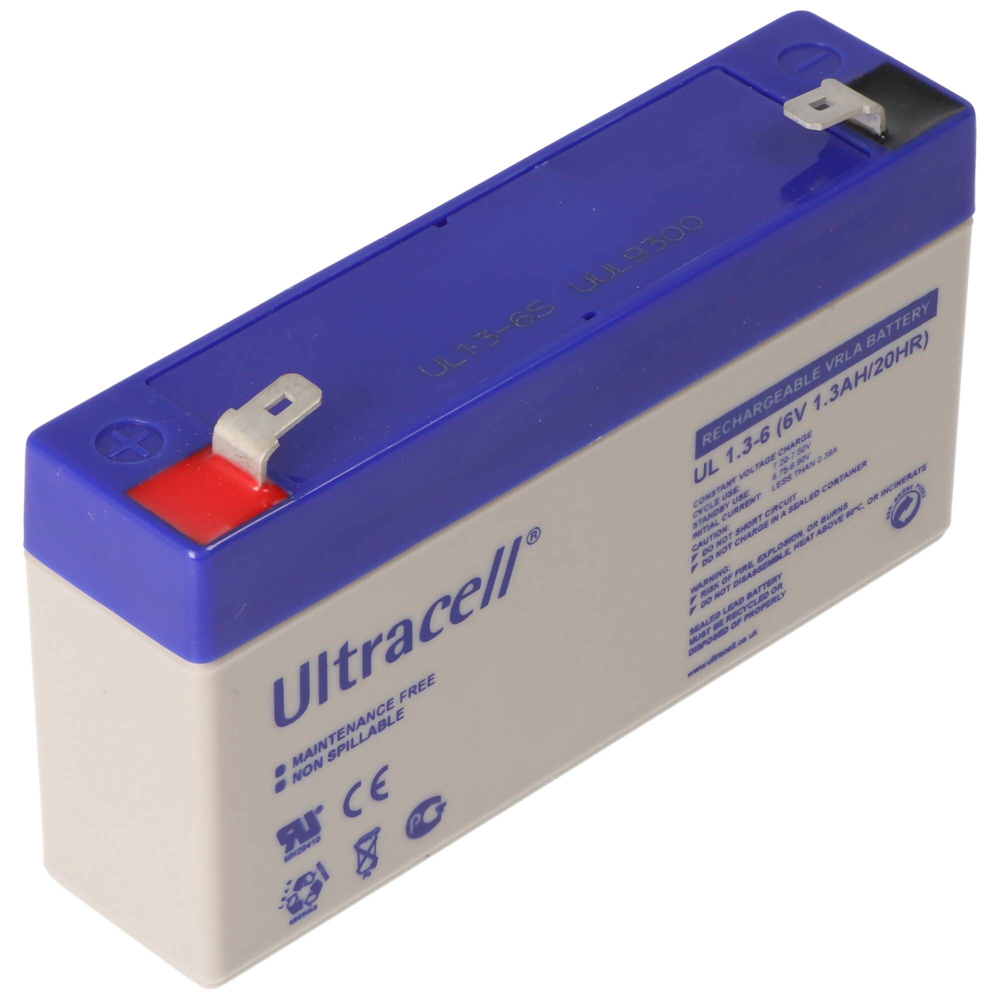 Ultracell UL1.3-6 6V 1,3Ah Bleiakku AGM Blei Gel Akku