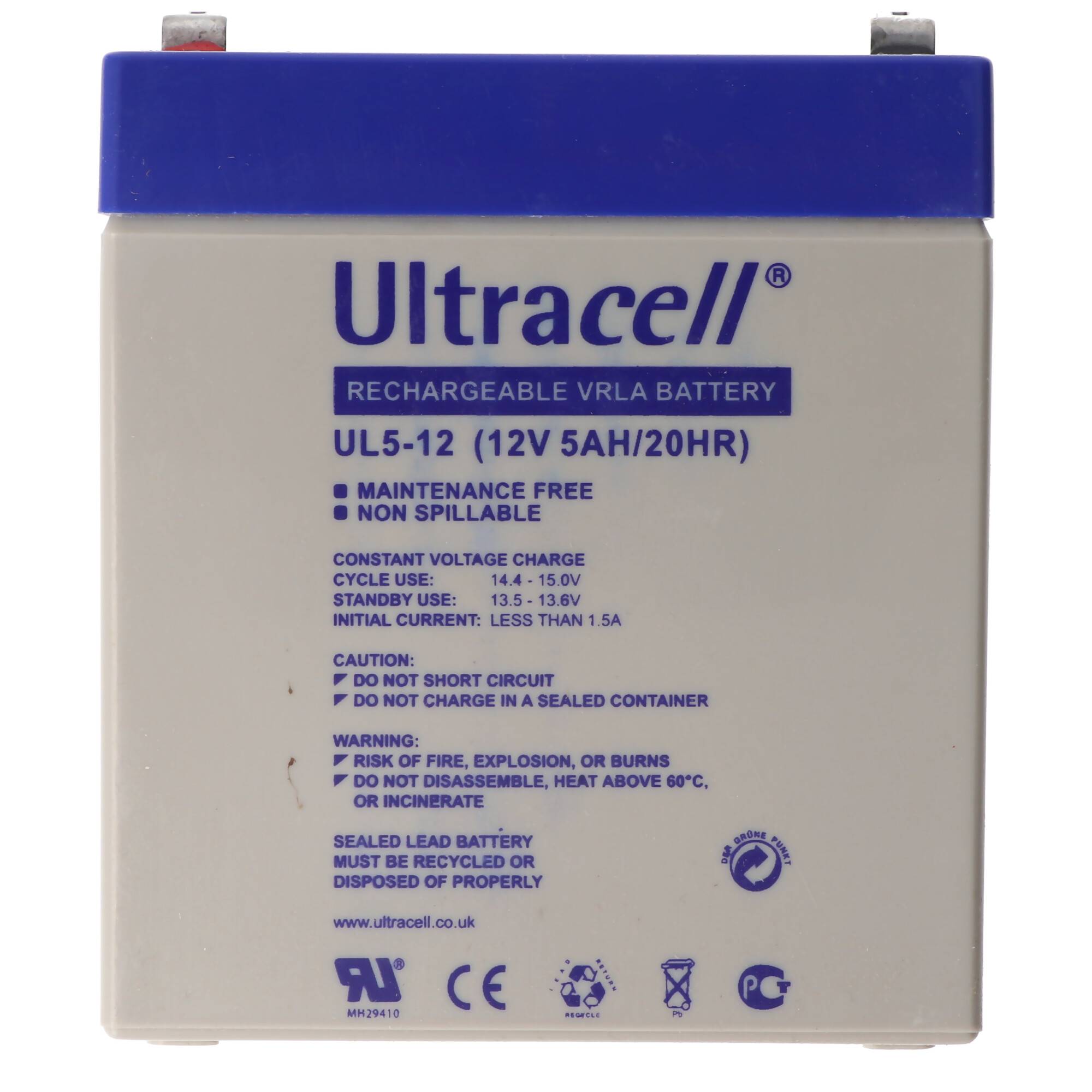 Ultracell UL5-12 12V 5Ah Bleiakku AGM Blei Gel Akku