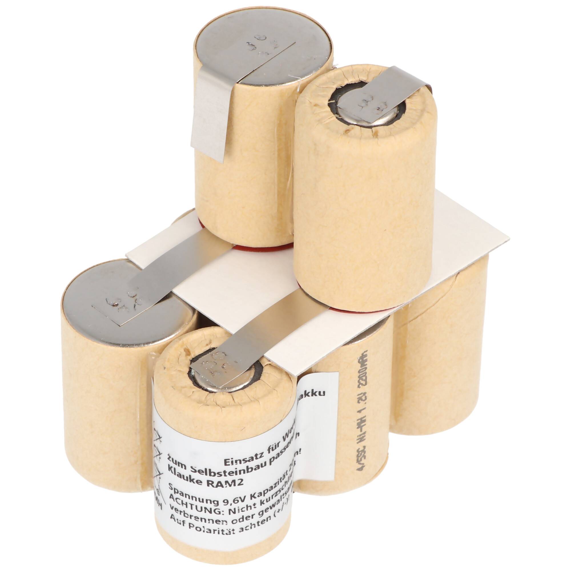 Einsatz für Werkzeugakku NiMH 9,6V 2,0Ah zum Selbsteinbau passend für Klauke RAM2