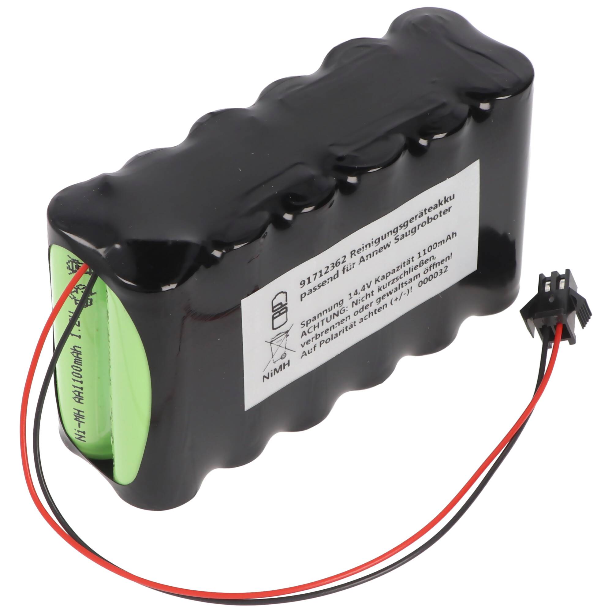 Reinigungsgeräteakku NiMH 14,4V 1100mAh passend für Annew Saugroboter