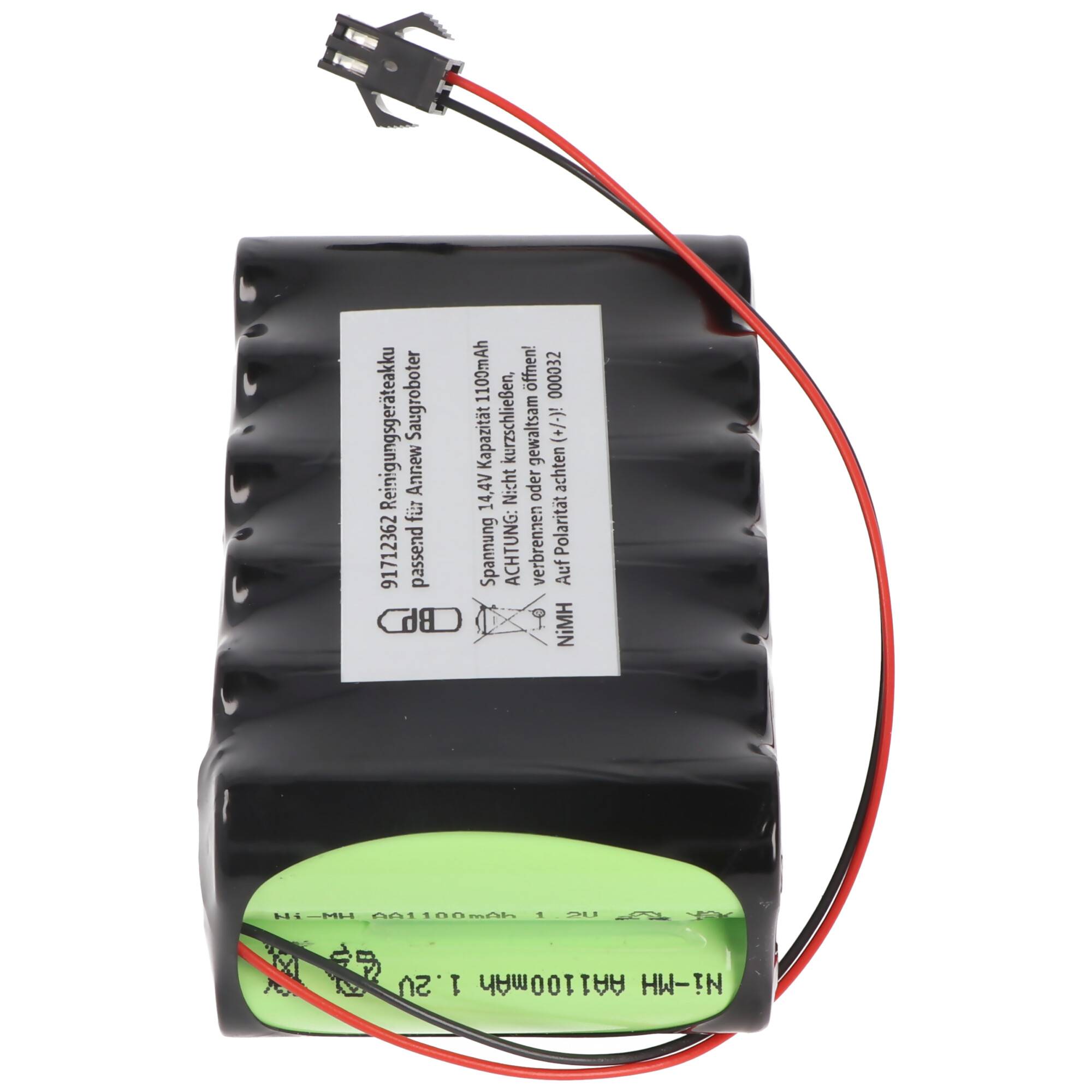 Reinigungsgeräteakku NiMH 14,4V 1100mAh passend für Annew Saugroboter