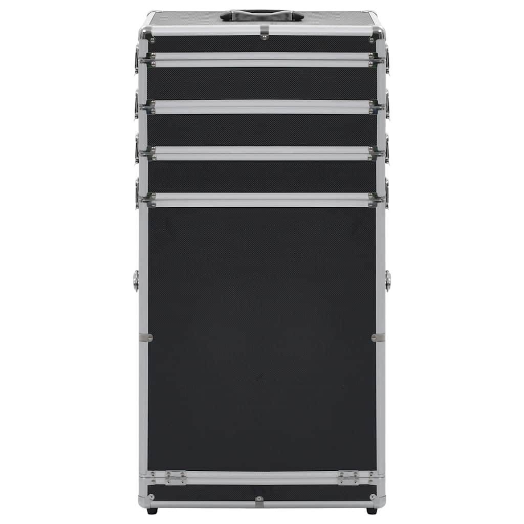 vidaXL Kosmetikkoffer Aluminium Schwarz