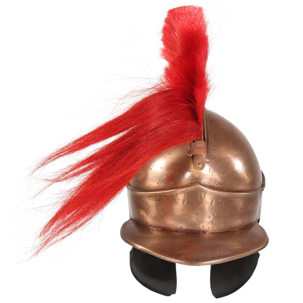 vidaXL Griechischer Krieger-Helm Antik Replik LARP Kupfern Stahl