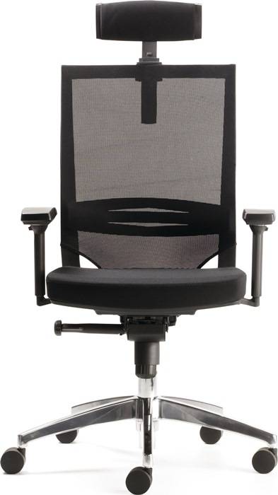 Bürodrehstuhl MYOPTIMAX m.Synchronmechanik Trgf.120kg schwarz Sitz-H.450-550mm