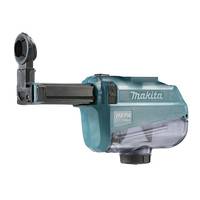 Makita-Staubsaugeradapter mit flexiblem Arm und rundem Düseneinsatz, gezeigt auf weißem Hintergrund.