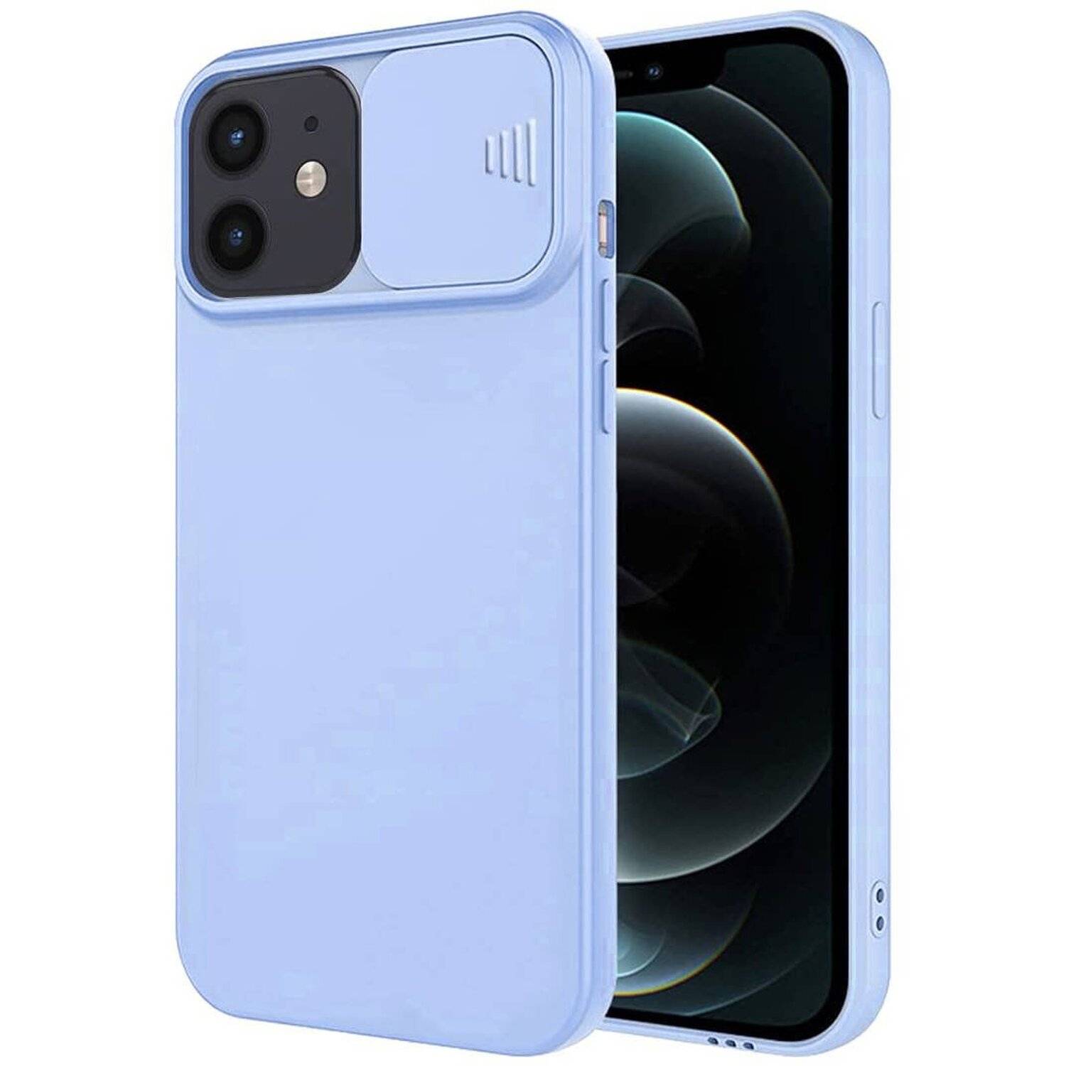 360 Grad Schutz CamShield Silikon Cover Case Slim Handyhülle mit Kameraschutz für iPhone 11 Pro Hellblau