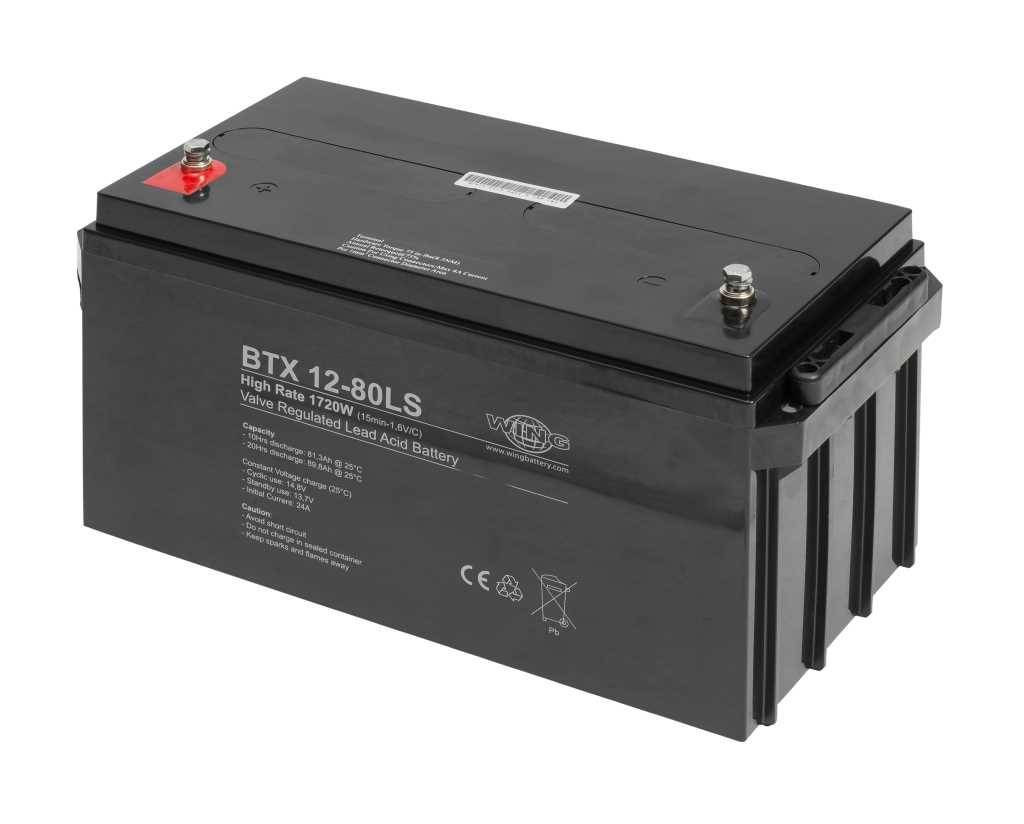 Wing BTX12-80LS 12V 80Ah high rate hochstromfähig Bleiakku AGM Blei Gel Akku