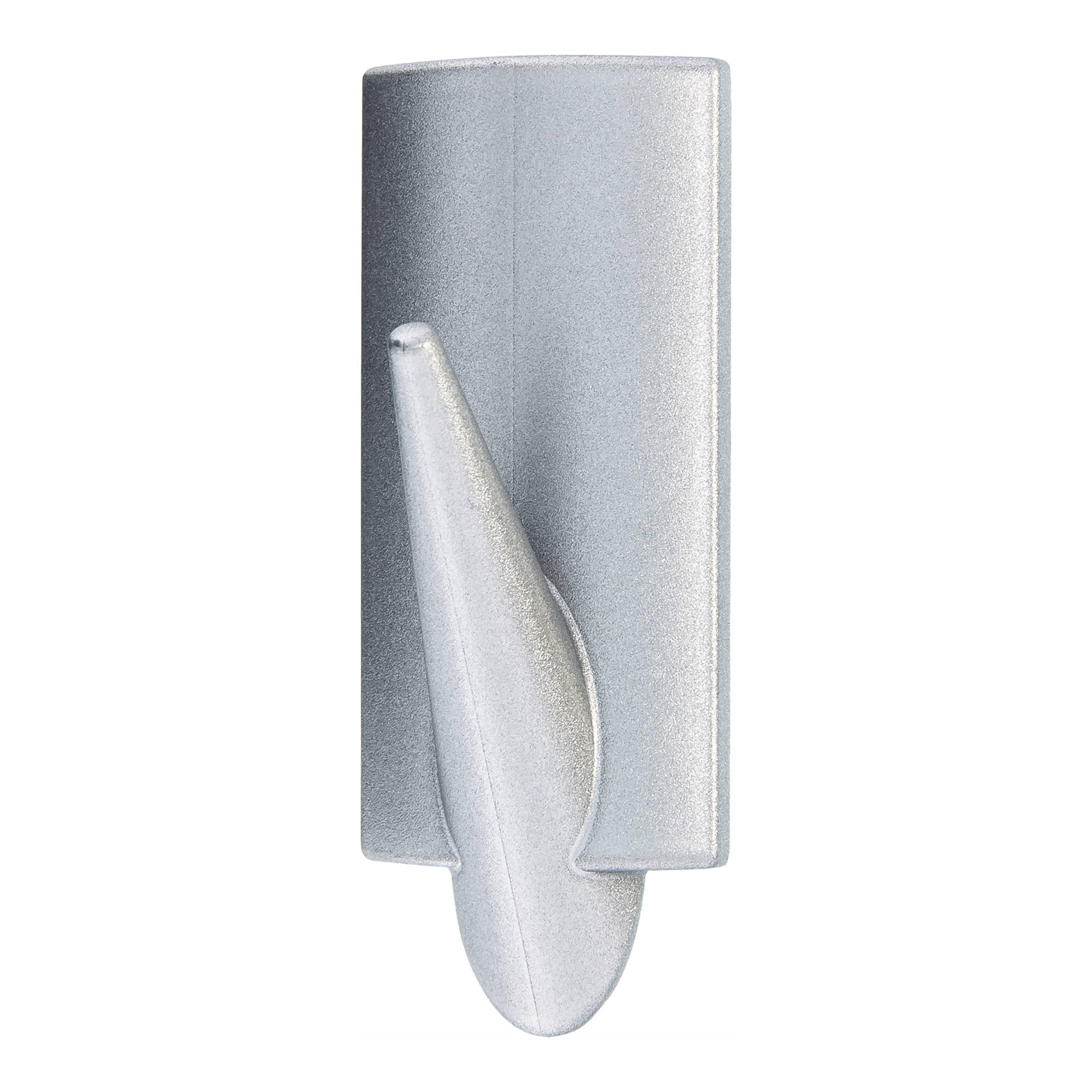 TESA 58055-00004, Universalhaken, Chrom, Kunststoff, 2 kg, 2 Stück(e), Sichtverpackung