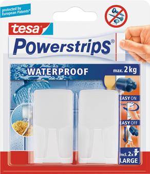 Haken Wave, weiß Inh.2St.Powerstrips Waterproof