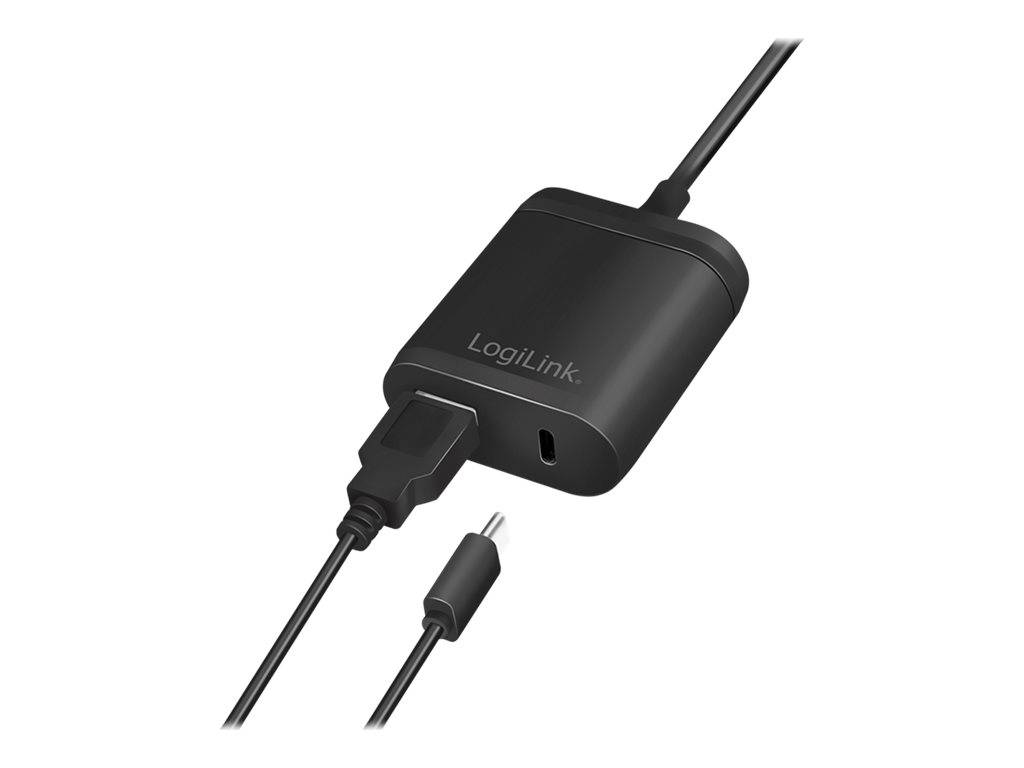 LogiLink - Netzteil - 12 Watt - Fast Charge - 2 Ausgabeanschlussstellen (USB, USB-C)