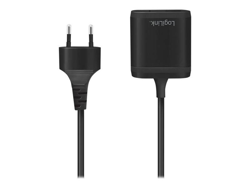 LogiLink - Netzteil - 12 Watt - Fast Charge - 2 Ausgabeanschlussstellen (USB, USB-C)