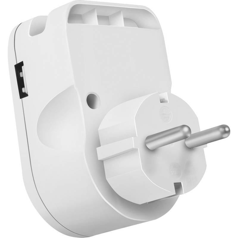 LogiLink Adapterstecker mit Smartphone-Ablagefläche, weiß
