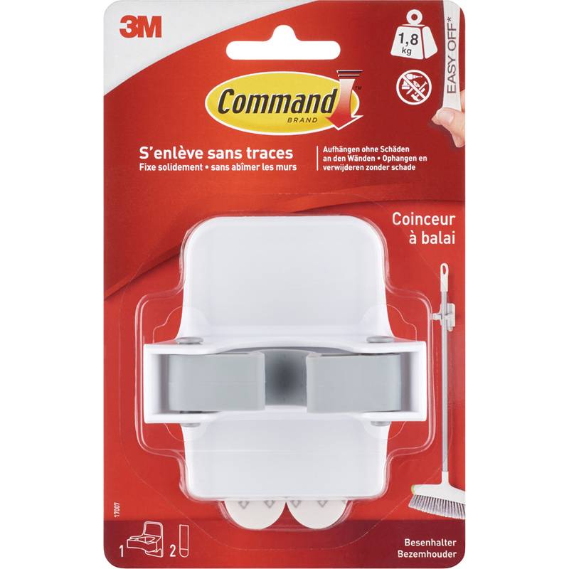 3M Command Besenhalter für Stiele bis Durchmesser: 25 mm