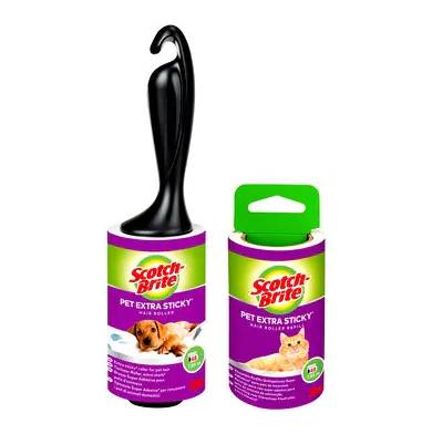 3M Scotch-Brite Pet Extra Sticky Roller für Tierhaare - Roller - Schwarz