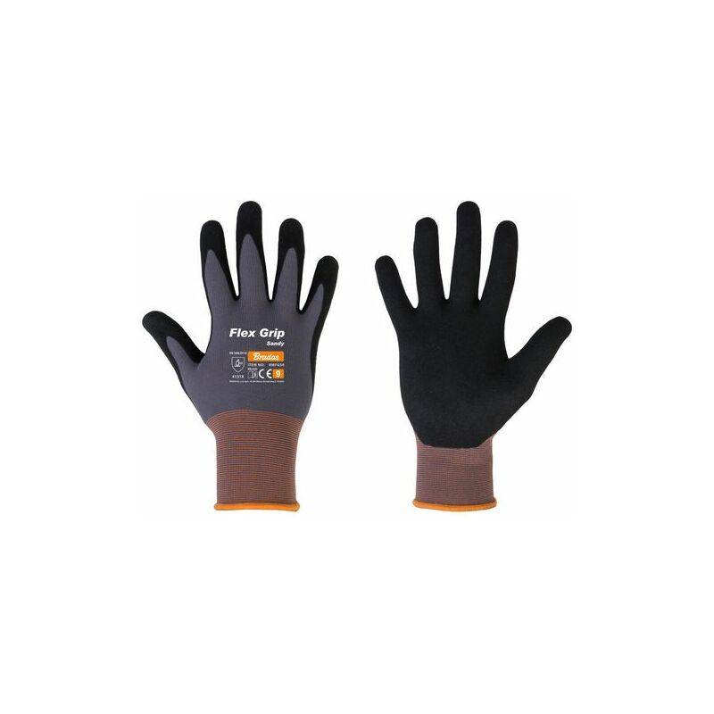 Bradas Arbeitshandschuh Flex Grip Sandy, schwarz/grau, XXL