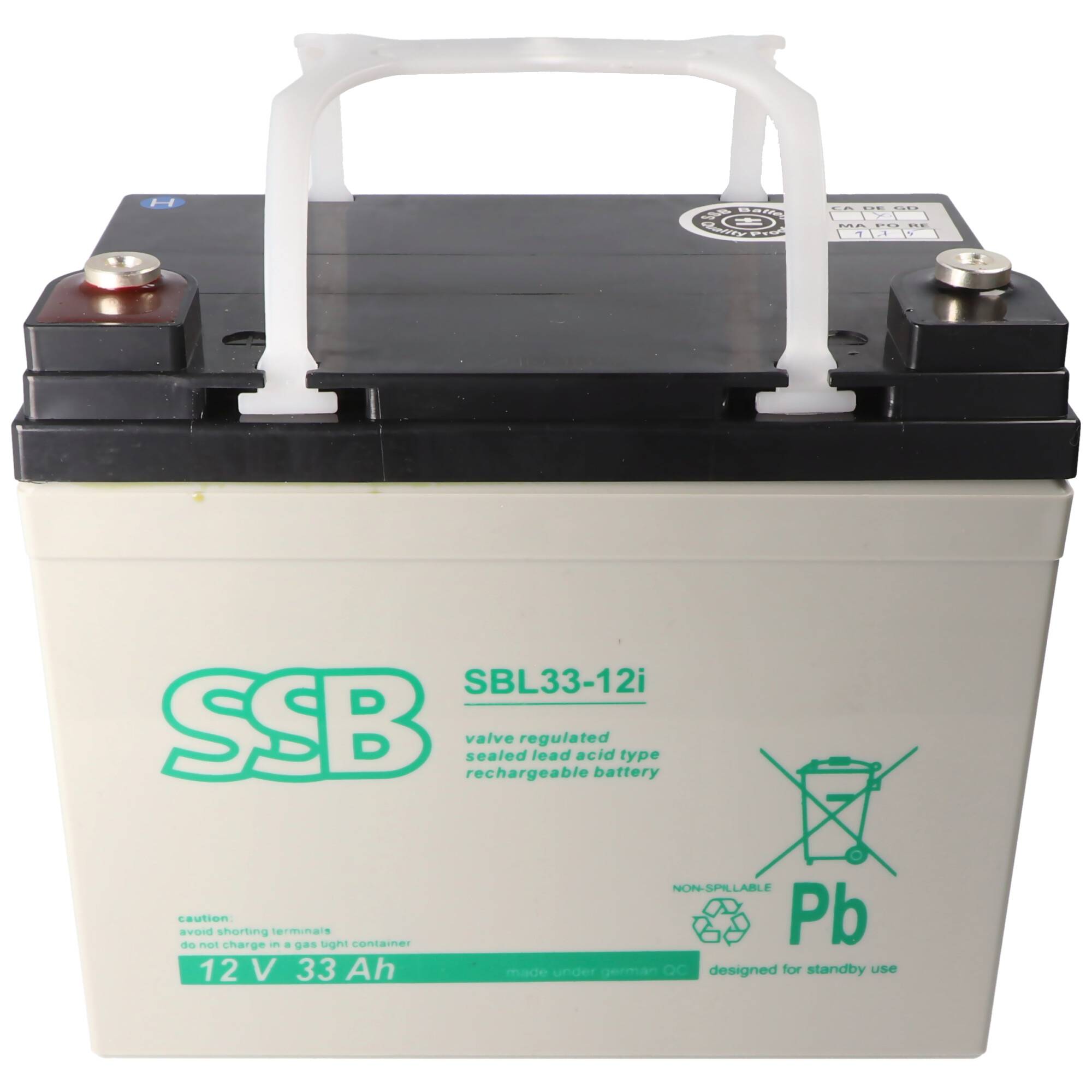SSB SBL33-12i 12V 33Ah Bleiakku AGM Blei Gel Akku