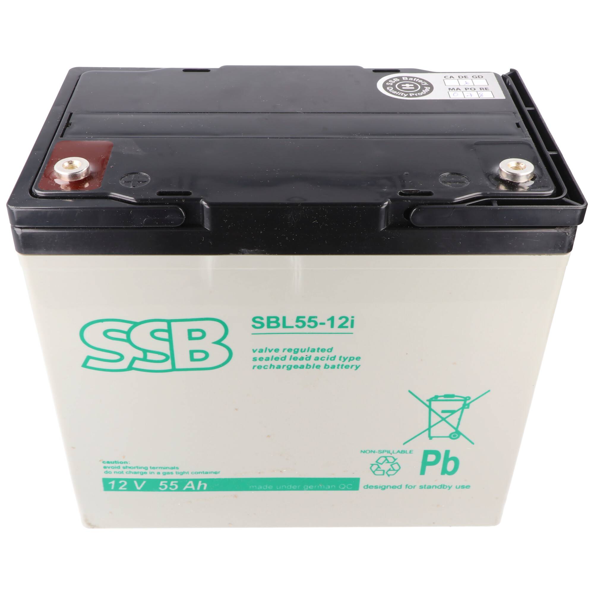 SSB SBL55-12i 12V 55Ah Bleiakku AGM Blei Gel Akku