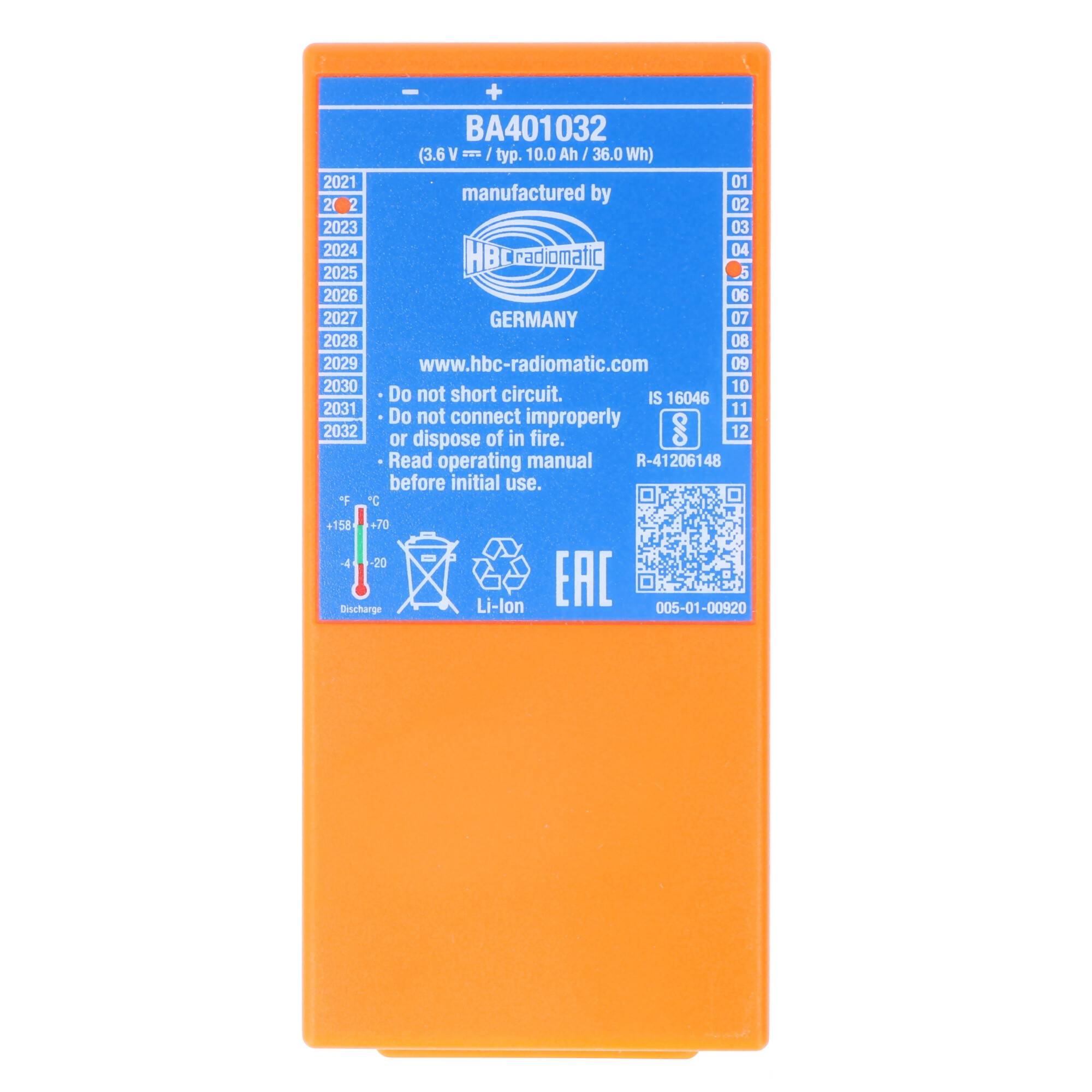 Original-Kranakku Li-Ion 3,6V 10000mAh HBC BA401032