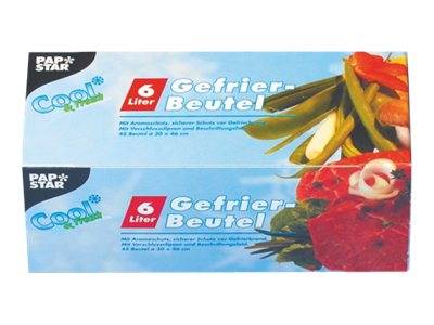 PAPSTAR Gefrierbeutel - 6 L - Blau (Packung