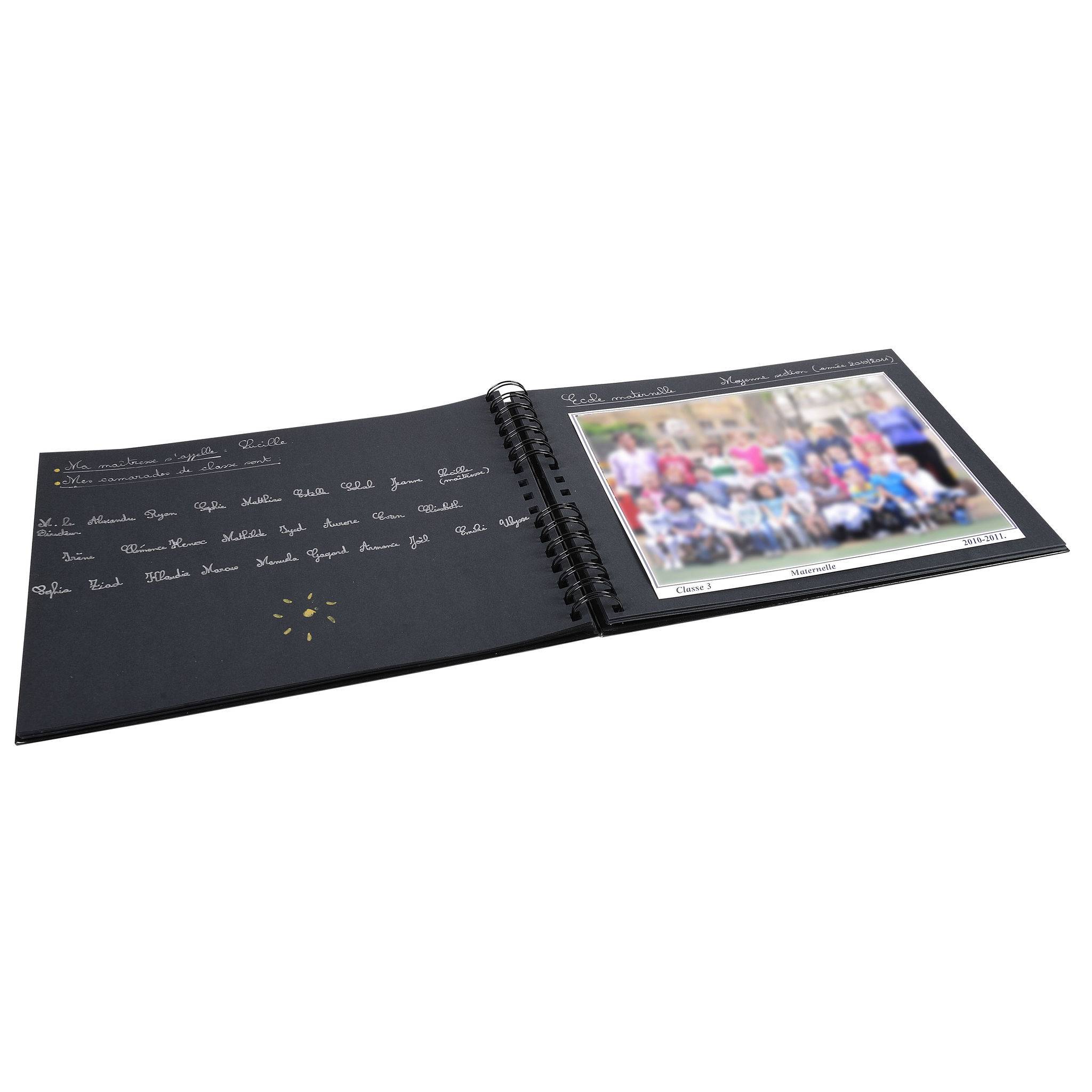 Exacompta Spiralalbum 50 schwarzen Seiten 32x22 cm Motiv 16010E