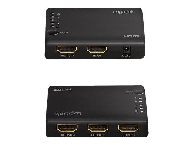 LogiLink - Video-/Audio-Splitter - 4 x HDMI