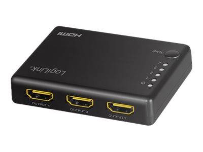 LogiLink - Video-/Audio-Splitter - 4 x HDMI
