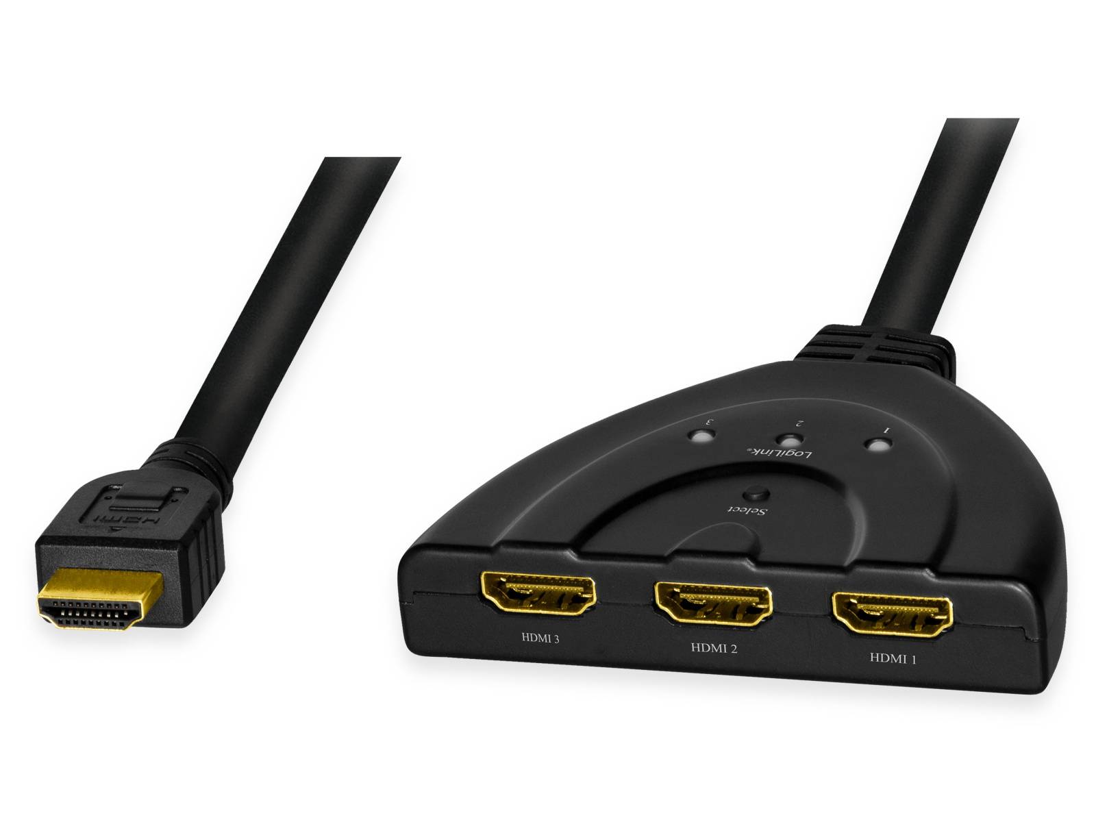 LOGILINK HDMI-Switch HD0040, 1x3/3x1-Port, 4K/30 Hz