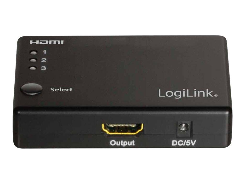 LogiLink - Video/Audio-Schalter - 3 x HDMI