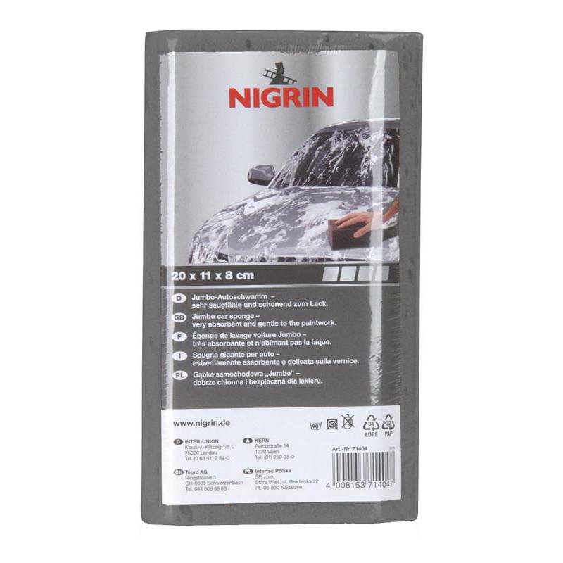 NIGRIN Universal Autoschwamm Jumbo, grau