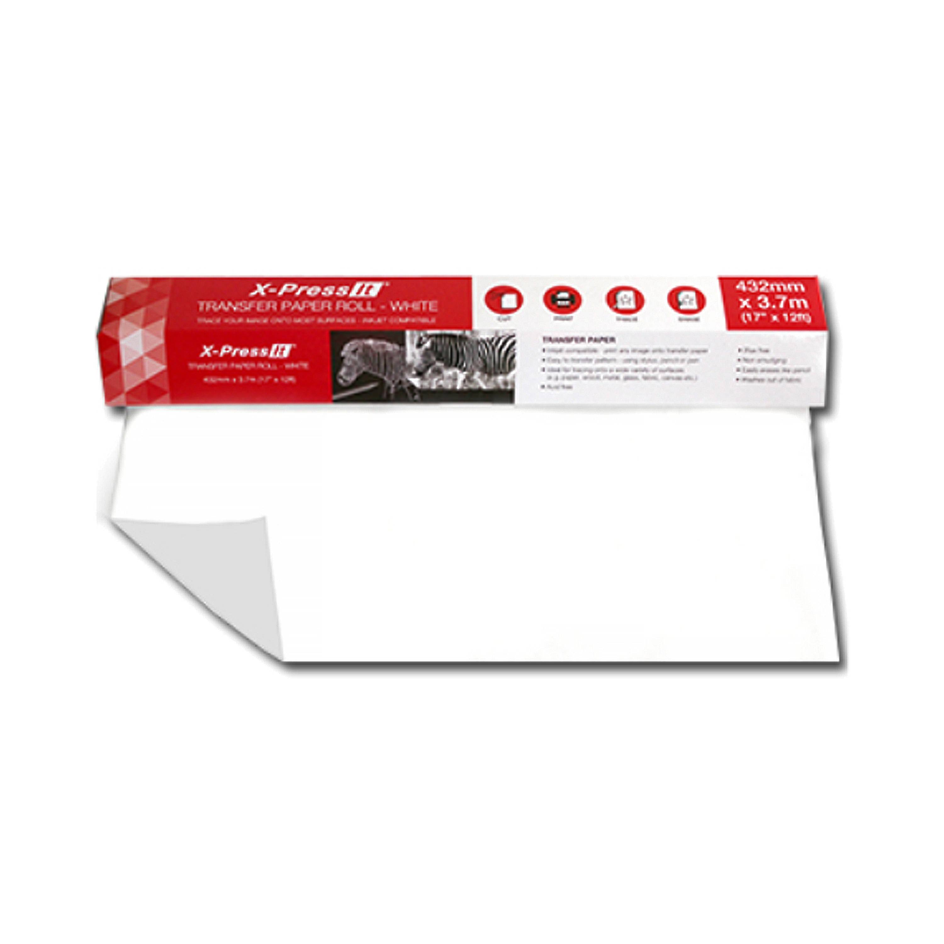 Transfer-Papier weiß by X-Press It, InkJet kompatibel, auf Rolle