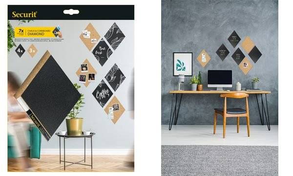 Securit Kreide- & Korktafel SILHOUETTE Diamond (70020353)