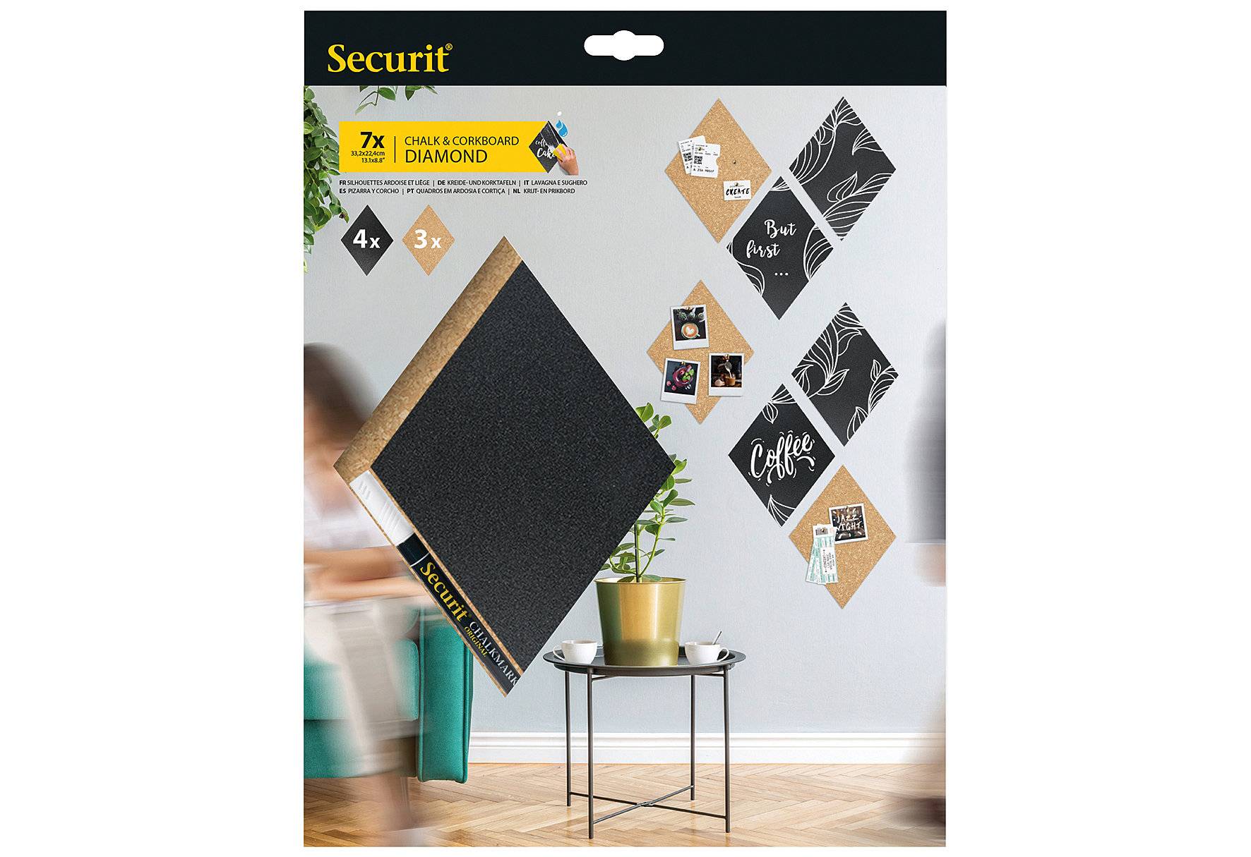 Securit Kreide- & Korktafel SILHOUETTE Diamond (70020353)
