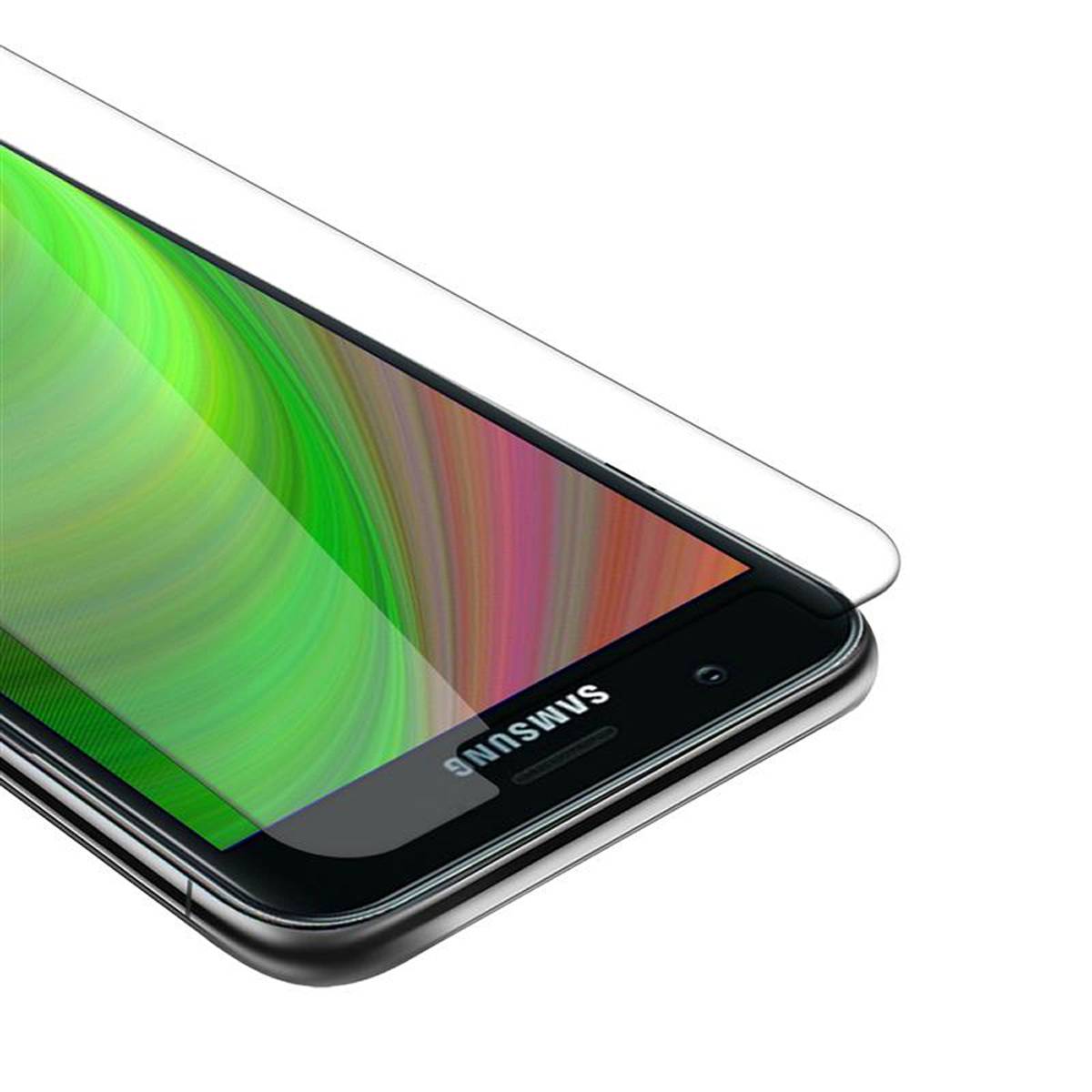Cadorabo Folie für Samsung Galaxy J3 2018 in KRISTALL KLAR - Gehärtetes Display-Schutzglas (RETAIL PACKAGING)