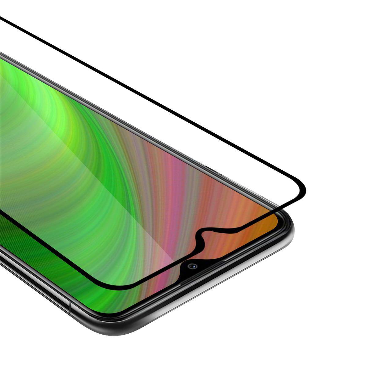 Cadorabo Panzerfolie für Xiaomi Redmi 9 Schutzfolie in Schwarz Vollbild Folie Tempered Display Schutzglas