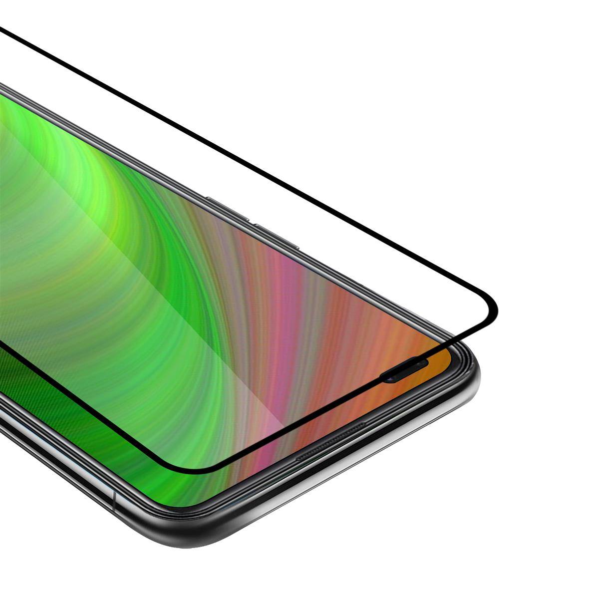 Cadorabo Panzerfolie für Oppo Reno4 Z Schutzfolie in Schwarz Vollbild Folie Tempered Display Schutzglas