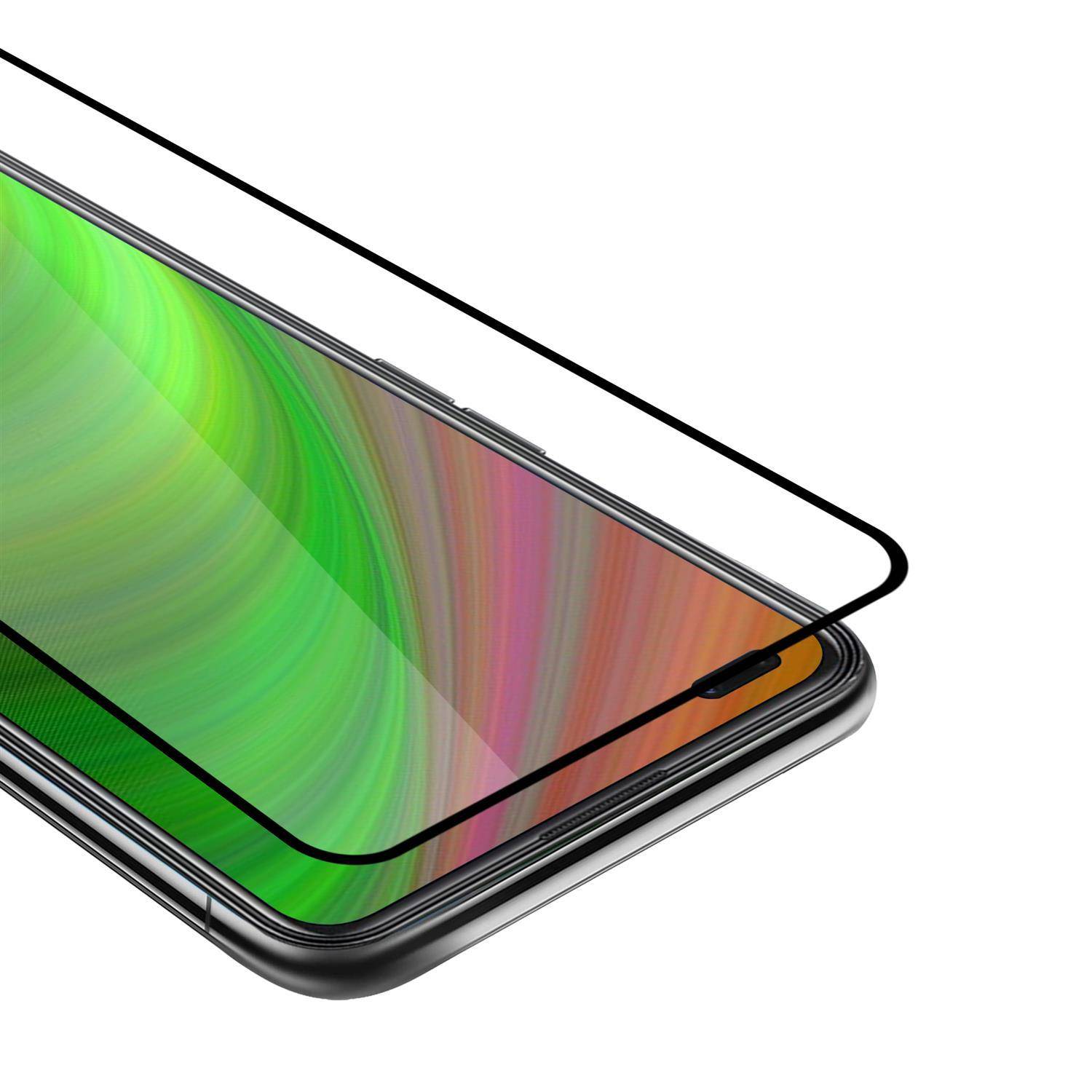 Cadorabo Panzerfolie für Oppo Reno4 Schutzfolie in Schwarz Vollbild Folie Tempered Display Schutzglas