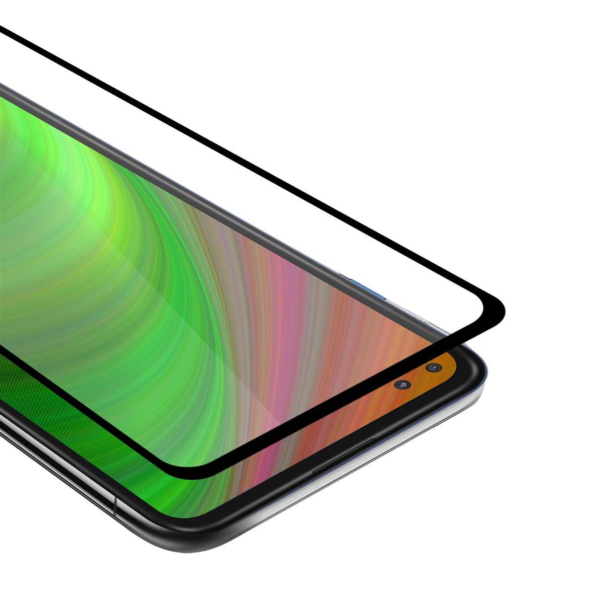 Cadorabo Panzerfolie für Motorola Moto G 5G Plus Schutzfolie in Schwarz Vollbild Folie Tempered Display Schutzglas