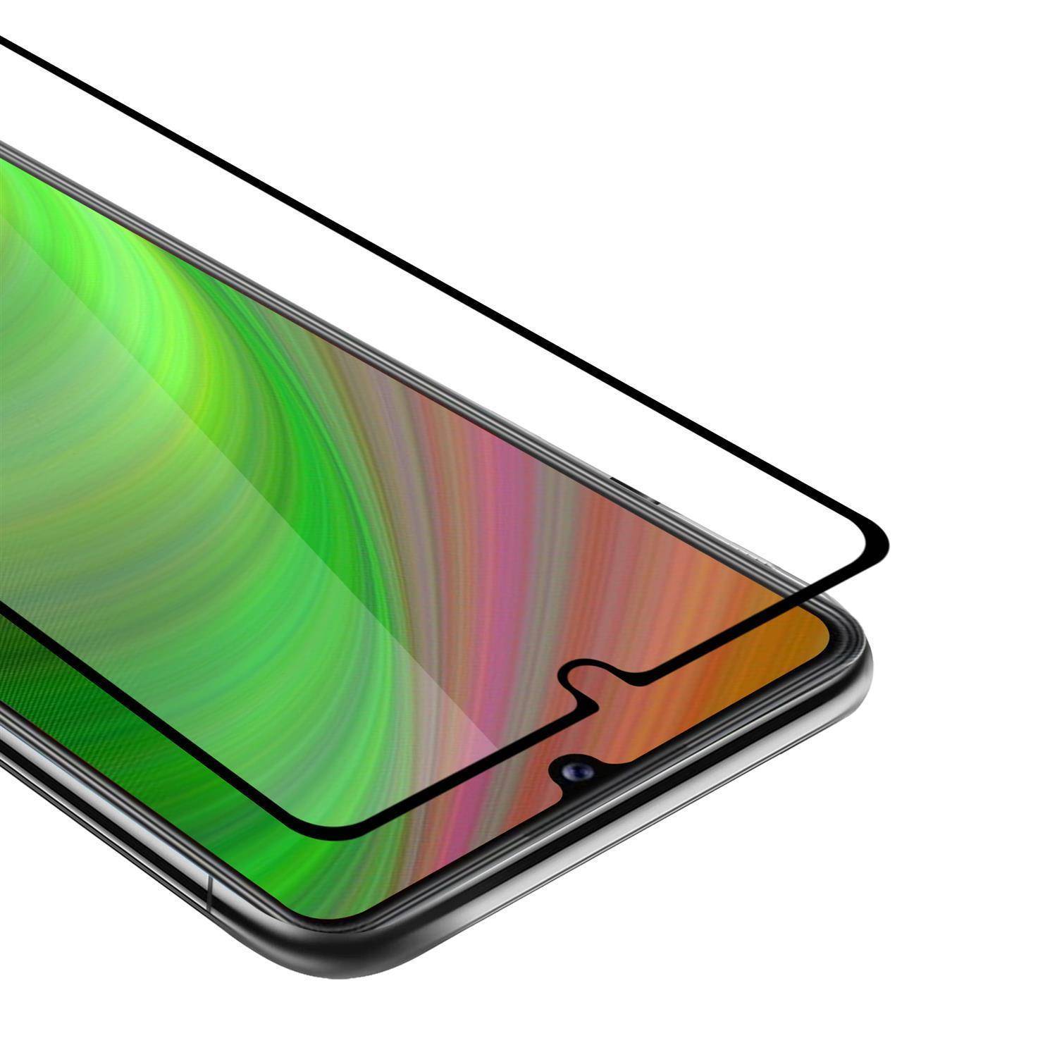 Cadorabo Panzerfolie für Huawei P Smart S Schutzfolie in Schwarz Vollbild Folie Tempered Display Schutzglas