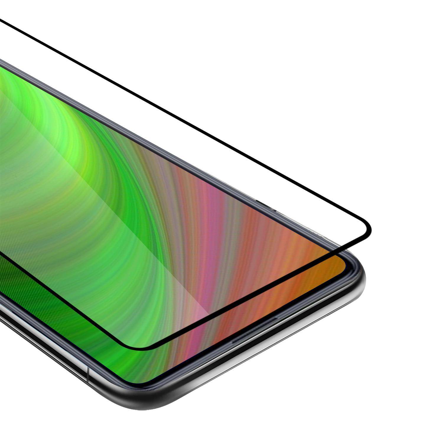 Cadorabo Panzerfolie für Huawei P Smart Pro Schutzfolie in Schwarz Vollbild Folie Tempered Display Schutzglas