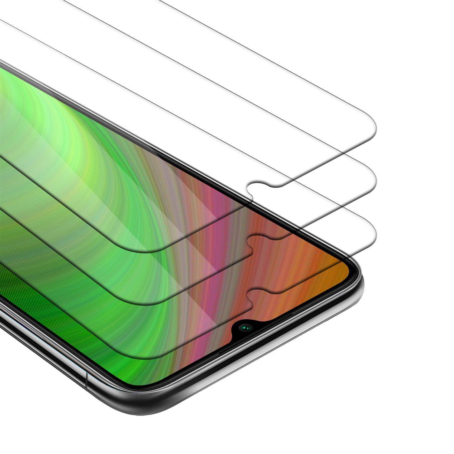 Cadorabo 3x Panzer Folie für Xiaomi Redmi Note 8T Schutzfolie in natur Folie Tempered Display-Schutzglas