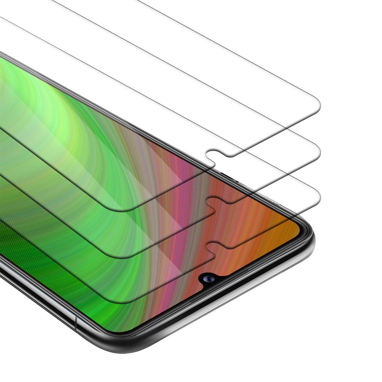 Cadorabo 3x Panzer Folie für Samsung Galaxy A42 Schutzfolie in natur Folie Tempered Display-Schutzglas