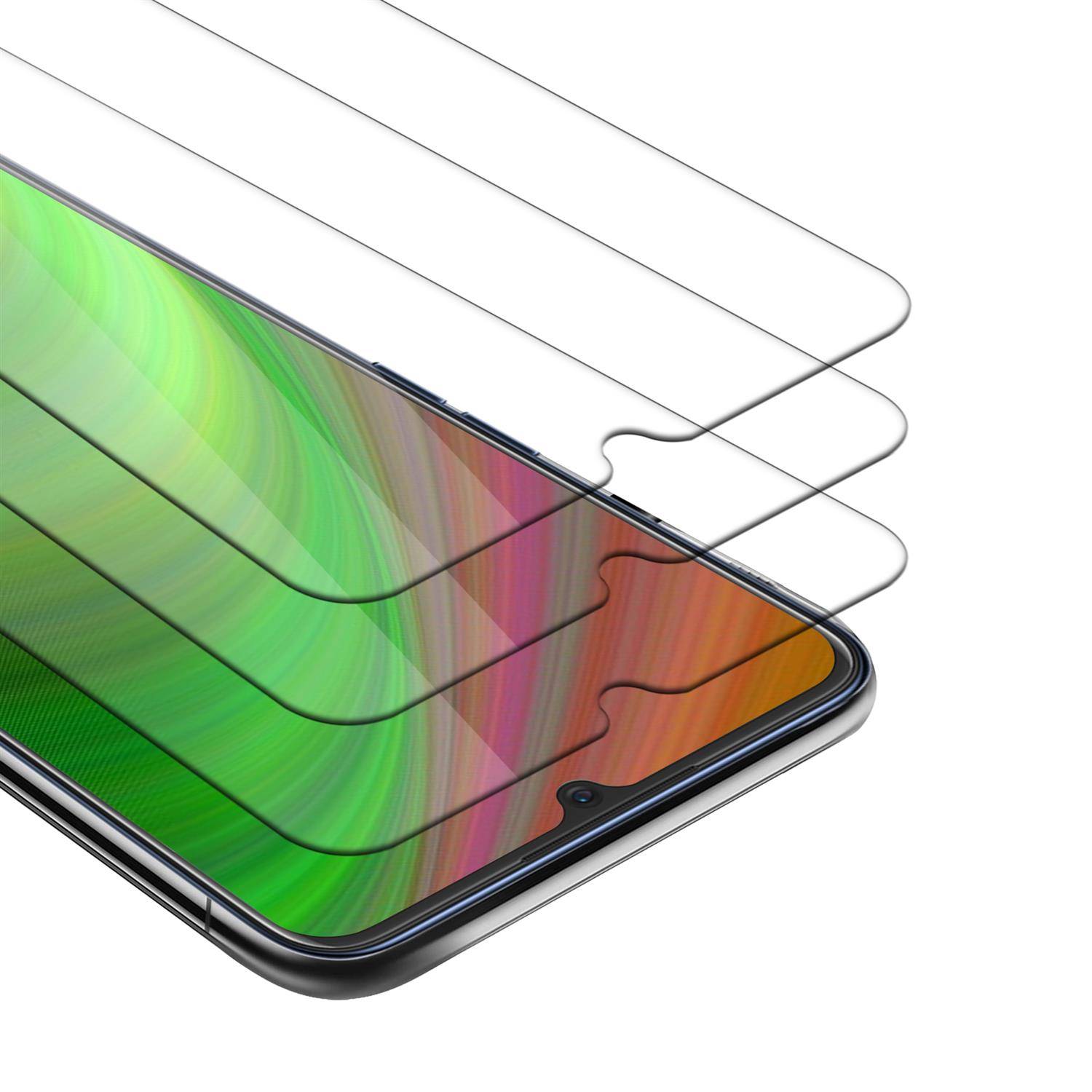 Cadorabo 3x Panzer Folie für Oppo A91 Schutzfolie in natur Folie Tempered Display-Schutzglas