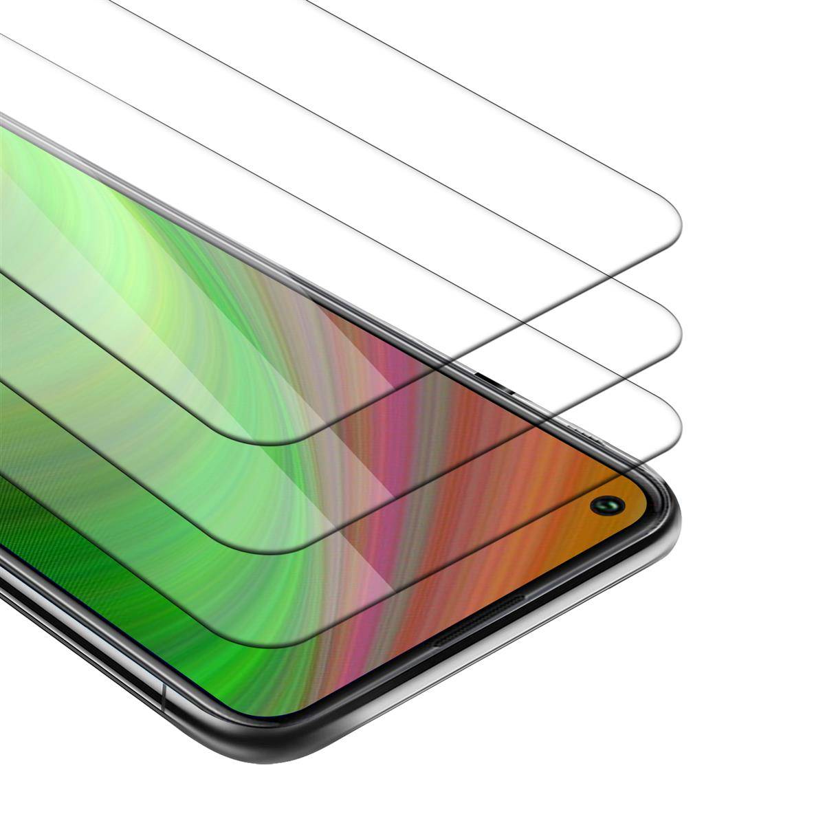 Cadorabo 3x Panzer Folie für Oppo A53s Schutzfolie in natur Folie Tempered Display-Schutzglas